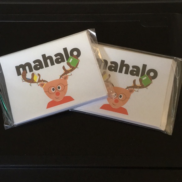 2 - pack Mahalo blank note cards (10 per pack) - Picture 1 of 4